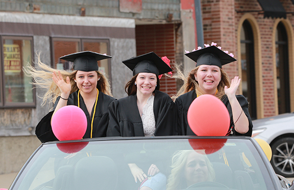 Virginia graduation parade.