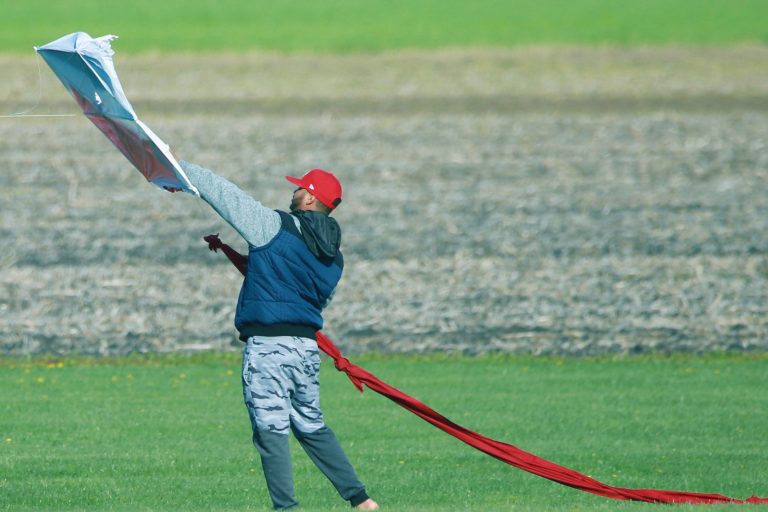 Kite flying.