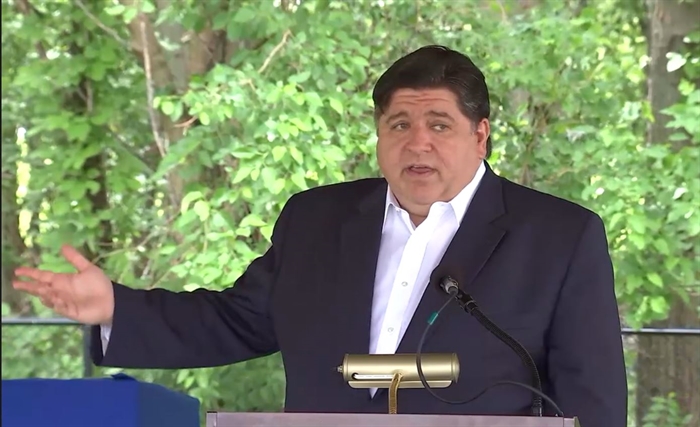 Gov. JB Pritzker takes questions in Rockford Wednesday at one of his two public events to tout spending on child care grant programs in the fiscal year 2021 budget. (Credit: Illinois.gov)