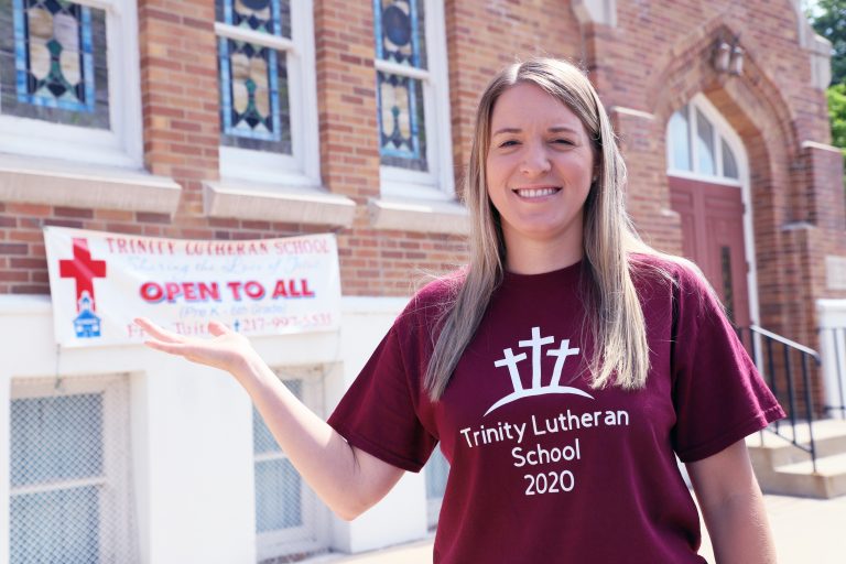 More than just a teacher — Breanna Winkelman gets Trinity Lutheran School’s students involved in the classroom, in the church and in the community. (Photo by Brian DeLoche.)