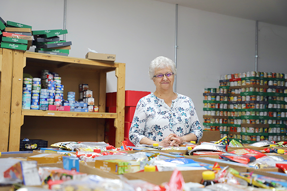 Joanne Anderson helped found and has given more than 25 years’ service to the Cass County Food Pantry. (Photo by Brian DeLoche.)