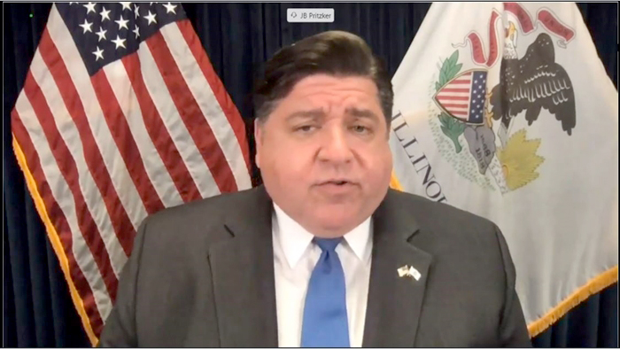 Gov. JB Pritzker speaks to the U.S. House Committee on Homeland Security Wednesday via videoconference. He laid out a wish list for what he would like to see from the federal government moving forward in response to COVID-19. (Credit: House.gov)