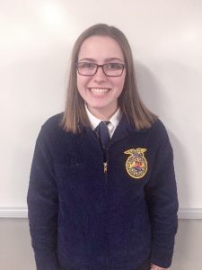 Gretchen Swartz of the Beardstown FFA Chapter competed in the FFA State Virtual Extemporaneous Speaking Contest. Gretchen placed 8th overall at the state level.