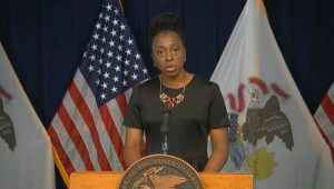 Illinois Department of Public Health Director Dr. Ngozi Ezike warns Illinoisans to rethink thanksgiving plans that include mixing households and travel. (Credit: Blueroomstream.com)