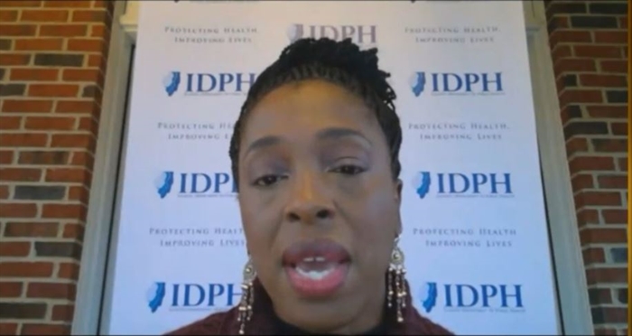 Dr. Ngoki Ezike, director of the Illinois Department of Public Health, says the state may receive significantly fewer doses of COVID-19 vaccines than it expected in the initial shipments, which could come before the end of the year. (Credit: Blueroomstream.com)
