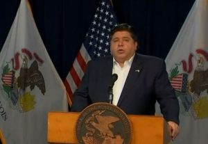 Gov. JB Pritzker warns of even more social and economic restrictions being imposed statewide if the increasing rate of COVID-19 transmission in Illinois is not reversed. (Credit: Blueroomstream.com)