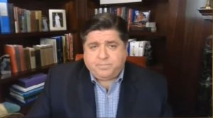 Gov. JB Pritzker discusses the state's COVID-19 vaccination program during a virtual news conference Wednesday. (Photo credits: blueroomstream.com)