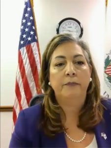 Illinois Department of Veterans Affairs Director Linda Chapa LaVia announced her resignation following a contentious hearing of the House Civil Judiciary Committee on Monday. (Credit: blueroomstream.com)