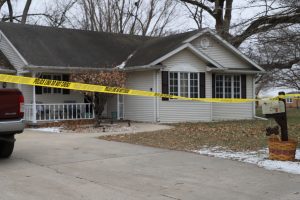 Pictured is the residence at 140 S. East Street in Virginia where two women were shot and killed and a third victim was injured Sunday afternoon. 	 (Photo by Brian DeLoche.)