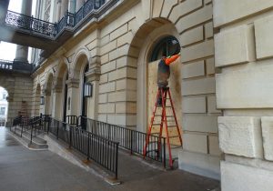 Gov. JB Pritzker has activated 250 members of the Illinois National Guard amid FBI warnings of potential armed protests at the 50 U.S. state capitols in the days leading up to President-elect Joe Biden’s inauguration.  Crews on Friday were placing plywood over the windows of the Illinois State Capitol building in Springfield.
