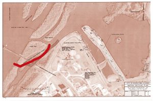 The third phase of the marina project is dredging under the railroad bridge. (Area highlighted)