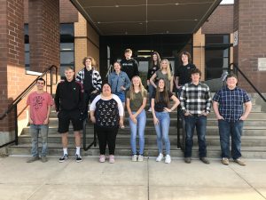 The Virginia Homecoming Court is shown above; Top Row- Jack Cox, Isabella Garner Middle Row-Cooper Mefford, Gabby Young, Hailey Reynolds, Sam Cox. Bottom Row-Cameron Lyons, Garrett Bell, Lizbeth Rangel. Kiley Tate, Sam Reynolds, Ben Dambacher, Kevin Fritsche
