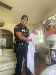 Joey Luna and baby