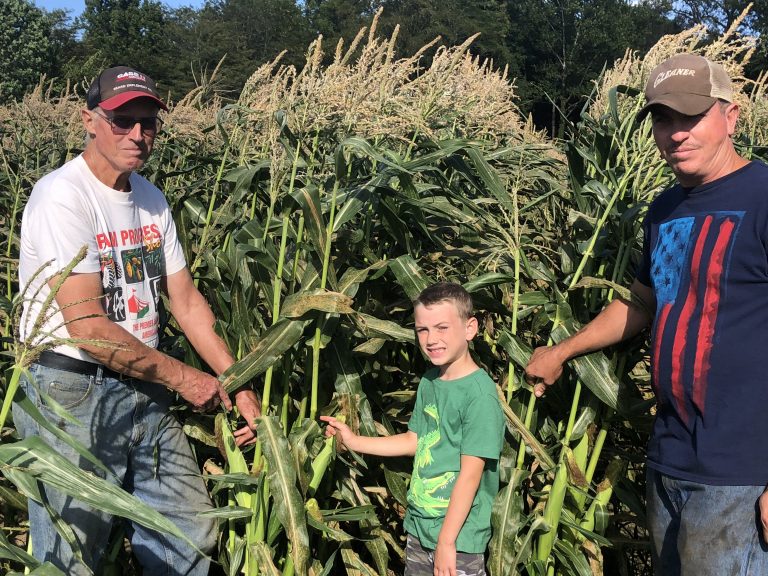 Bernie Meyers, his grandson, Ryker, and son Neal