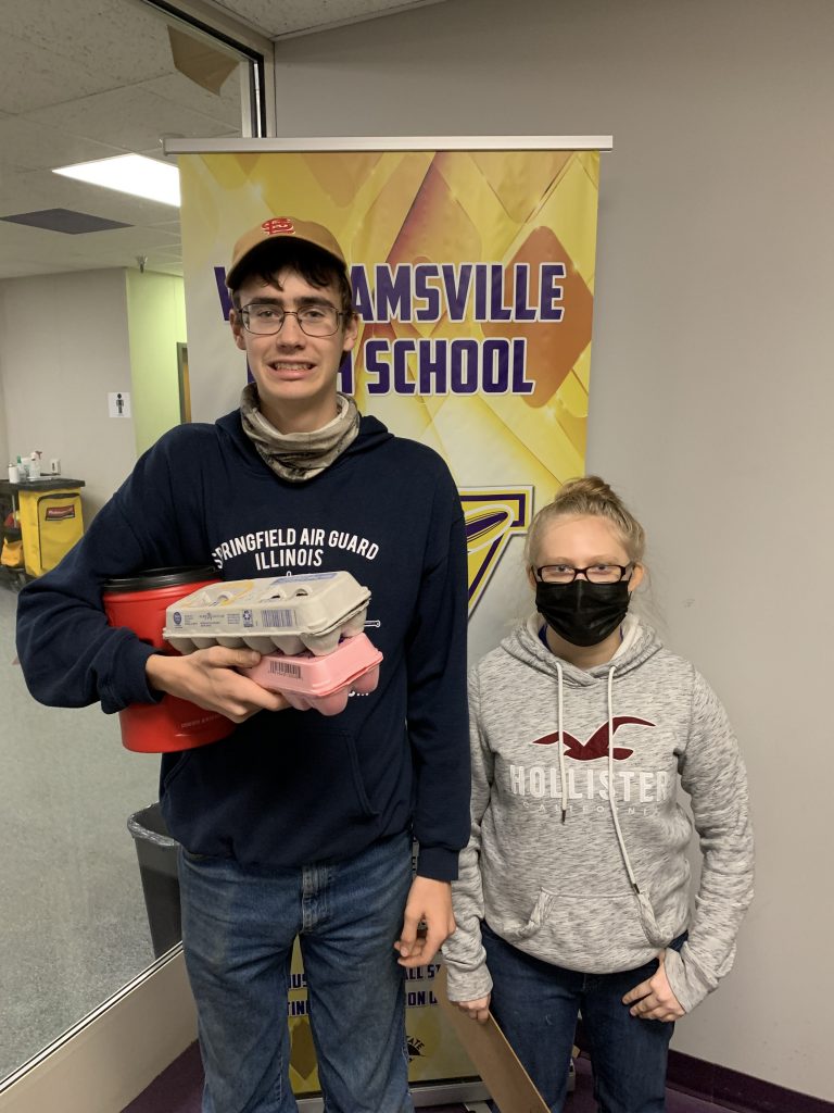 Pictured at left are Colby Cave and Leedah Scheer who participated in the Agronomy CDE held in Williamsville. A-C Central’s FFA chapter placed 12th as a team.  Photo submitted
