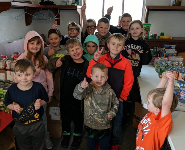 Above left are Cub Scouts, siblings and friends, front left to right Ryne Fox, Leland Sisti and Reagan Coyle. In the middle are Izzy Sisti, Noah Stremsterfer, Mathew Sisti, Parker Pinkford, Aiden Coyle and Alais Anderson. Back row are Micah Coyle, Camden Myers, Kayden Snedecker and Kylen Snedecker.