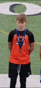 Beardstown 7th Grader Colby DeSollar won 3rd place at the Middle School State Track meet on Saturday. He cleared 8’9”. 	 Photo submitted by April DeSollar