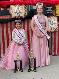 The 2022 Little Miss Virginia BBQ is, at left, Korynn Angelo and the Junior Miss BBQ, at right, is McKenley Combs. They were crowned during festivites held at the Virginia BBQ Friday evening.   Photo courtesy Tiffany Grimsley