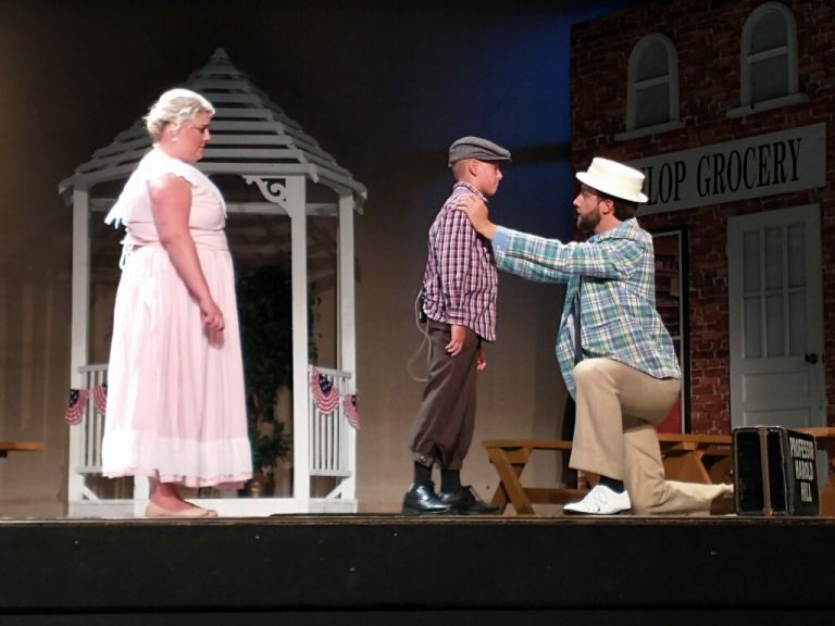 Pictured left to right are members of the cast Allison Skinner, Luke Pherigo and Landon Wink