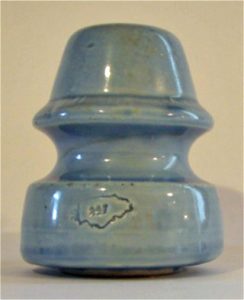 An Illinois Electric Porcelain insulator manufactured in Macomb.