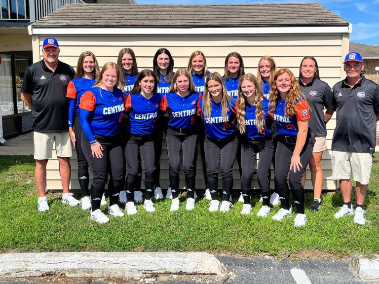 Pictured is the Tri-County Senior Softball All Stars, the Little League World Series Central Division Champions.  Front (L/R): Taryn Moorman, Kylie Robinson, Ava Wombles. Elly Krieg, Addie Greene, Liz Waymire. Back (L/R) Manager Tom Orr, Grace Henry, Emma Henry, Mackenna Winchell, Abby Cowell, Jaylynn Sarnes, Kaitlyn Robinson, Coach Shawna Robinson, Coach Richard Henry