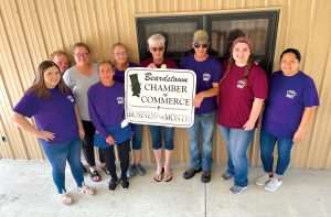 Pictured from left to right are Teresa Sanchez, Becky Spoon, Tracy Hamm, Julie Murray, Joy Harris, Susan Campbell, Lucas Fowler, Belle Davidsmeyer and Gori Urquiza.