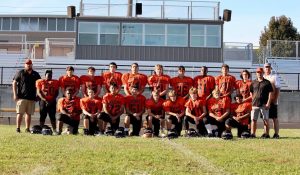 The 2022 BJHS Tigers Football team is pictured following their 46-14 win over Camp Point to cap a 6-0 season.  Team members and coaches are listed in the game article.   Photo byBrockschmidt