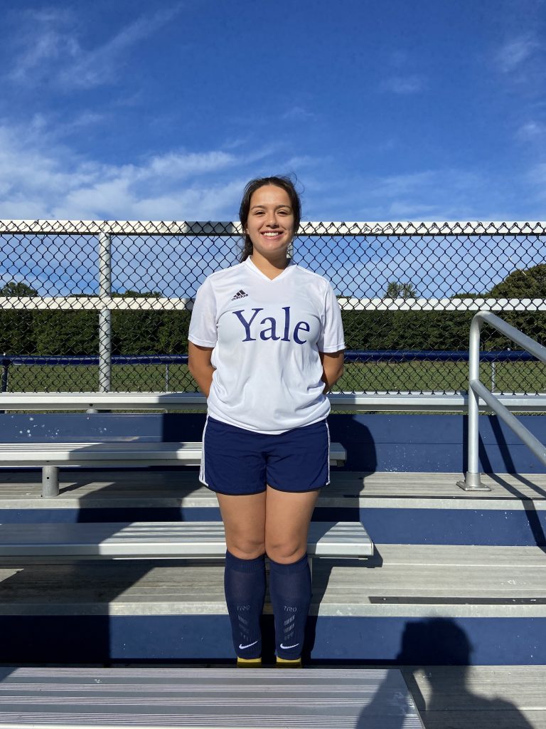 Pictured is Xitlali Montoya, BHS Class of 2022, who made the Yale University Soccer Club as a freshman.  Congratulations Xitlali, good luck and go get‘em!