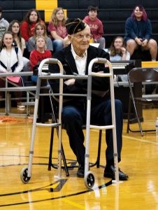 Gordon Smedley at the A-C Central assembly on November 11 (Photo by Kaitlyn Copley)