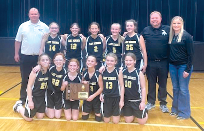 The 2022 Seventh Grade Regional Champion AC-Central Lady Knights.