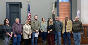Board Members pictured above and shown left to right; Kim Hance (Dist. 2); Bill Merriman (Dist. 3); Connie Starkey (Dist. 2); Cass Wessel (Dist. 4); Cathy Gibson (Dist. 1); Amanda Ruppel (Dist. 3); Bob Schultz (Dist. 1); Eric Snellgrove (District 1); Gary Noe (Dist 2). Not pictured: Aaron French (Dist. 3) and Ramona Douglass (Dist. 4).