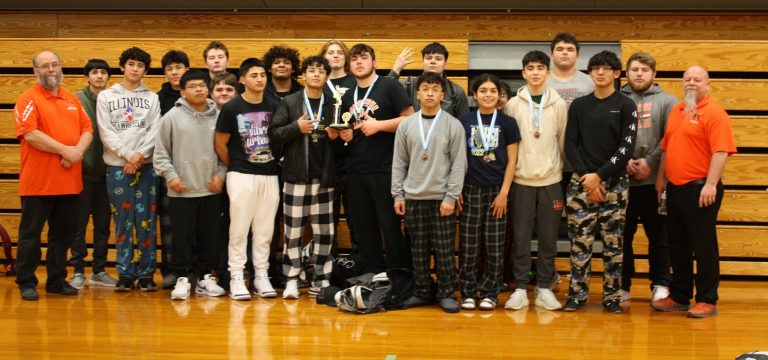The Beardstown High School Wrestling placed 4th  in the 37th Annual Prairie Central Hawk Classic Tournament.
