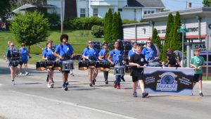 The Jacksonville Drumline  took part in the Virginia BBQ Parade last Saturday. On Friday night they performed in Art Zeeck Park in Beardstown.
