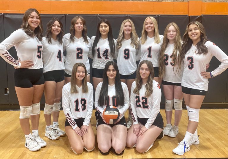 Front row (L/R): Tanna Coats, Ashley Salazar, Gracy Hamlin. Back row: Izabella Palmer, Vanessa Nunez, Hallie Lawson, Brandy Mendoza, Alora Logan, Shelby Goodrich, Mia Playan, Jazmin Pacheco.