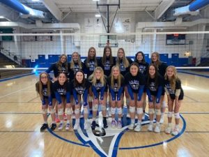 Front row from left to right : Tara Taft, Shelby Behl, Skylar Brancecum, Shae Bell, Chloe Maltby, Allison Vogel, Lexi Miller, Jaycee Guseman. Back row from left to right : Mikaela Clary, Jayce Privia, Karlie Hoke, Carson Arthalony, Cassie Cox, Caitlyn DeFreezer, Marley Roberts.