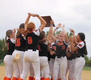 The Beardstown Middle School softball team is all smiles and headed to the State Tourney after a 3 to 0 Sectional Championship win over Havana.
