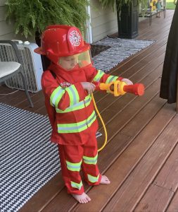 Official honorary fireman, Grayson Robinson, enjoying his 3rd birthday celebration with special thanks to Chandlerville and Virginia Firefighters. All photos submitted.