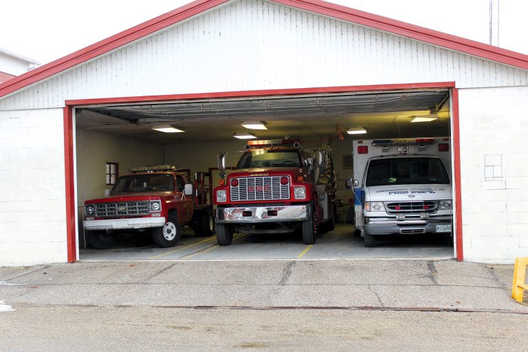 Pictured above emergency vehicles are ready to roll at a moments notice at the Chandlerville Firehouse. Photo by Michelle Carty