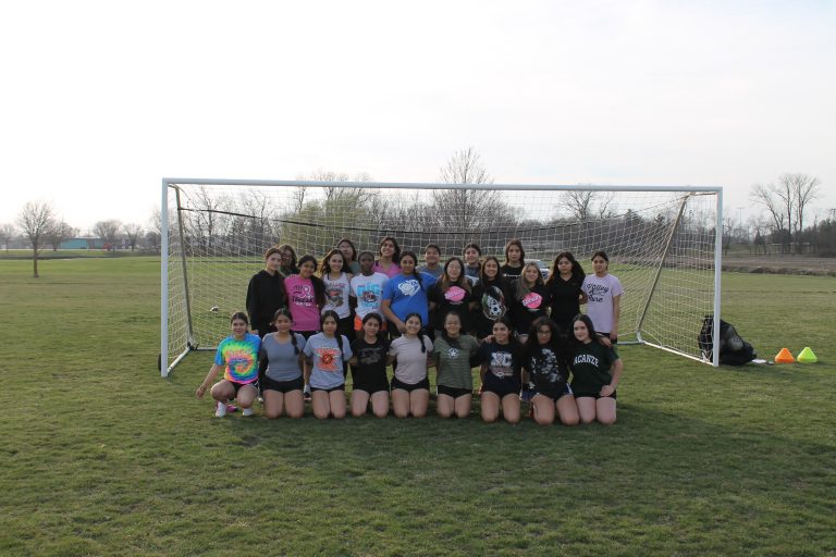 The BHS Girls Soccer Team Shown from left to right; Back Row: Saray Chaparro, Ingrid Flores, Leslie Sanchez, Defne Mariscal, Brandi Mendoza, Yoselyn Ojeda. Middle Row: Aaliyah Quinones, Stefania Juarez, Marielos Vega, Cristagie Zambele, Erika Mendoza, Gabriela Lucha, Layla Garcia, Estefania Ayala, Noemi Munoz, Ashley Gil. Front Row: Samantha Marquez, Maria Elena Dominguez, Camila de la Cruz, Mayary Dominguez, Yanlie Orriola, Xitlayaris Marquez, Daisy Gil, Andrea Esquivel, Nanci Guerrero.