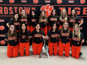 The BHS Softball Team shown from left to right; Front Row: Abby Krohe, Monse Montoya, Daisy Gomez, Vanessa Nunez, Kylynn Maltby, Cami Coats. Back Row: Addi McClenning, Perri Herzog, Lauren Coats, Autumn Bowman, Hallie Lawson, Shelby Goodrich, Bella Palmer.