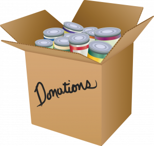 Box of Can Donations graphic