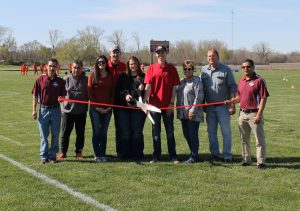 The Beardstown Chamber of Commerce recently held the ribbon cutting on the Beardstown Park District’s JBS Soccer Complex field recognizing the major improvements funded by JBS.