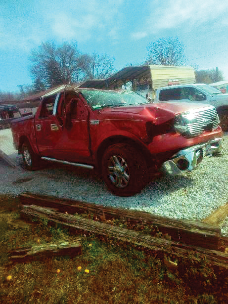 Red Truck wreckage