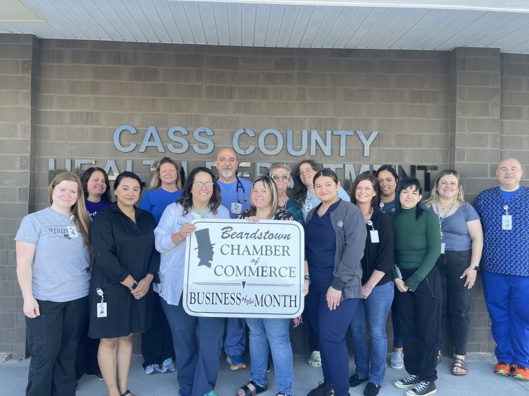 The Beardstown Chamber of Commerce would like to congratulate the Cass County Health Department for being named June’s Business of the Month. The clinic opened in 2007 in Virginia and then in 2009 opened a clinic in Beardstown. In 2023 the Beardstown Clinic moved to its current location at 1501 Wall Street. The clinics are currently staffed by two primary physicians as well as two behavioral counselors. The clinic staffs 85 full-time employees along with 36 clinical professionals. The clinic is open Monday 8:30 a.m.-4:30 p.m., Tuesday through Friday 8 a.m. to 6 p.m.