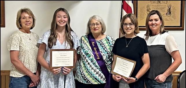 Pictured above, left to right; Nancy Steffen, Jaelyn Simpson, Karen Dirksmeyer, Bailey Draper, and Dena Turner