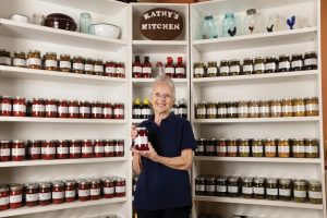 Kathy Keylor of Cass County makes pickles, salsas, jams and jellies for her home kitchen business, Kathy’s Kitchen. Photo by Jeff Adkins/©Journal Communications