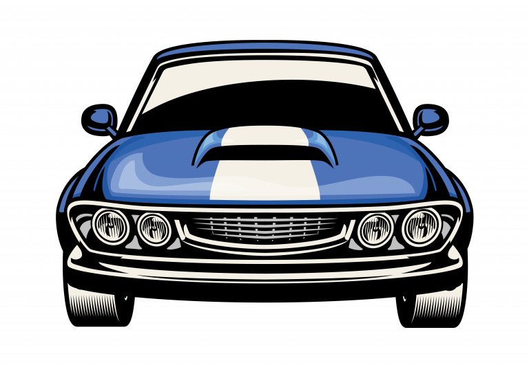 retro car graphic