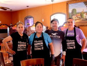 The employees of La Plasita Taueria & Market are ready to help you. Pictured left to right, Ma Vianney Velazquez, Ma Felix Valazquez, Hector Gomez and Pedro Lopez. Photo by Carty