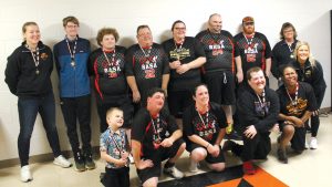 The Beardstown Area Special Athletes Orange Crush team and coaches following their medal presentation.