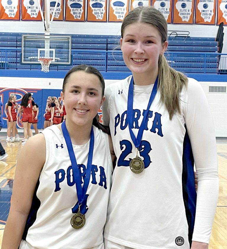 For the second time this season, Aubrey Vogel (left) and Carson Arthalony (right) have been named All-Tournament. This time they were honored at the Riverton Holiday Tournament after making the Clinton Turkey Tourney Team to open the season.